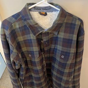 Taylor Vintage Shirt Jacket with fleece fur inside